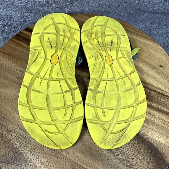 Chaco Womens ZX2 Sandals Classic Green Yellow Hiking Outdoor Toe Loop Women’s 7 - Picture 6 of 9